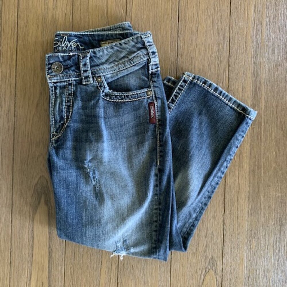 Silver Suki Surplus Capri Jeans Size 28